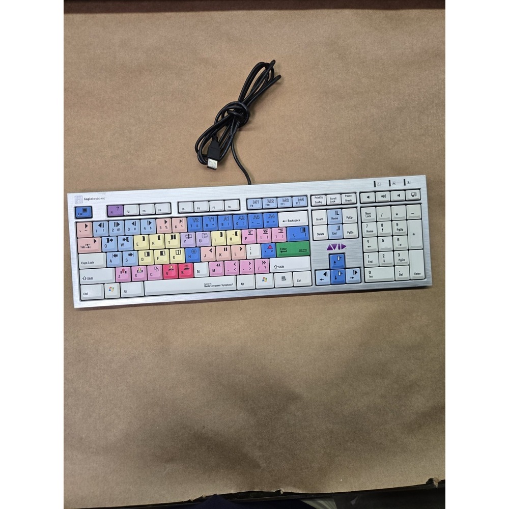 Logic Keyboard LXH-JME7596H Media Editor Keyboard With Missing Right Tilt Leg‎